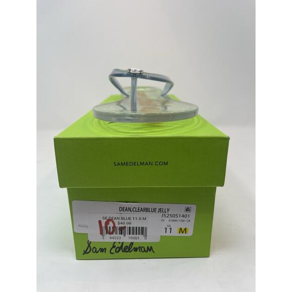 Sam Edelman Shoes - Sam Edelman Dean Clear Blue Jelly Flip Flop Women's Size 11M